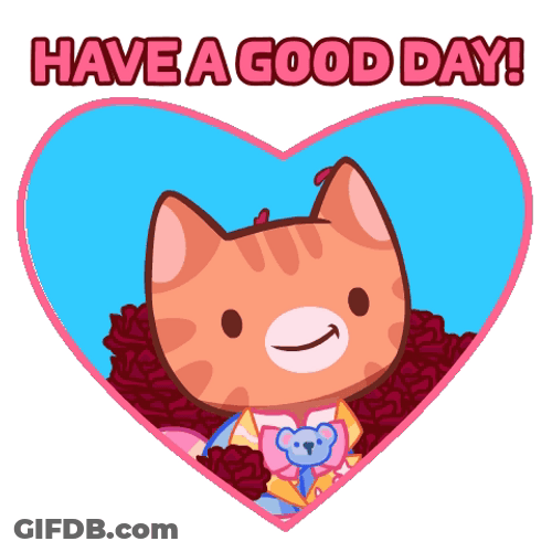 Cat Giving Kisses Have A Good Day Love GIF