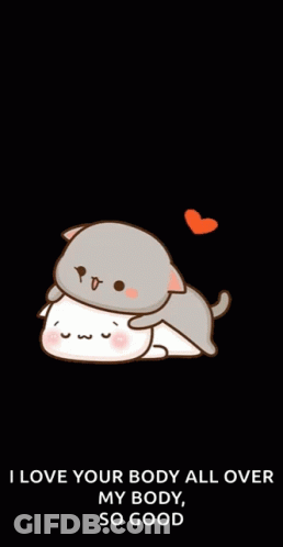Cat Giving Massage Saying I Love Your Body GIF
