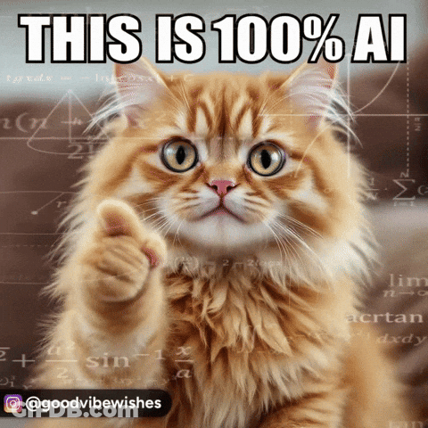 Cat Giving Thumbs Up This Is 100% AI GIF