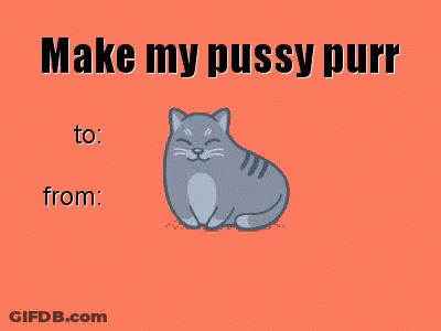 Cat Greeting Card Make My Pussy Purr GIF