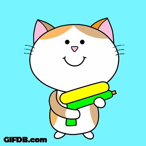 Cat Happy Songkran GIF