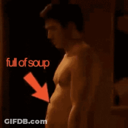 Cat Held Full Of Soup GIF
