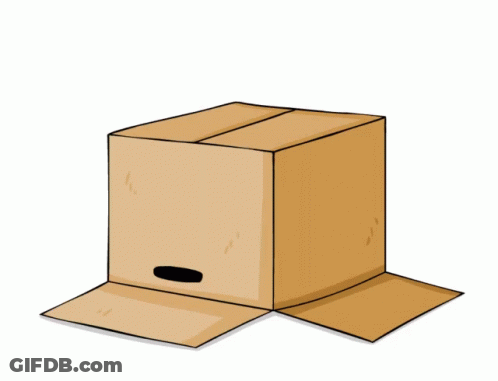Cat Hiding In Cardboard Box GIF