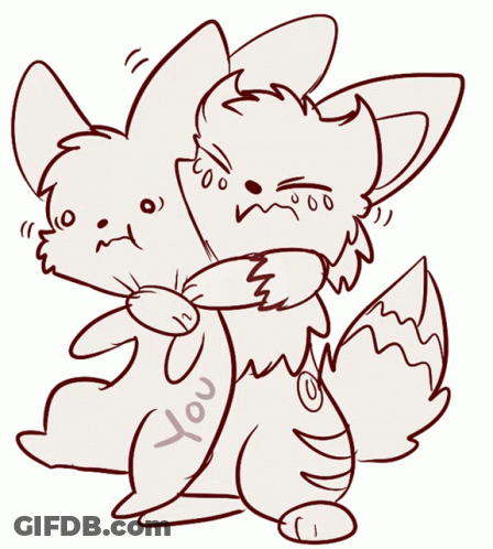 Cat Holding Another Cat Saying You GIF