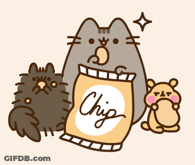 Cat Holding Bag Of Chips GIF