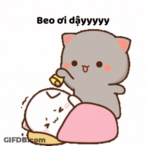 Cat Holding Bell Beo Oi Dayyyy GIF