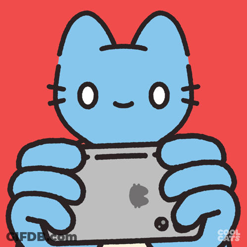 Cat Holding Cell Phone Cool Cats GIF