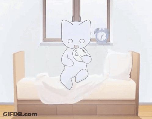 Cat Holding Clock At 7:20 GIF