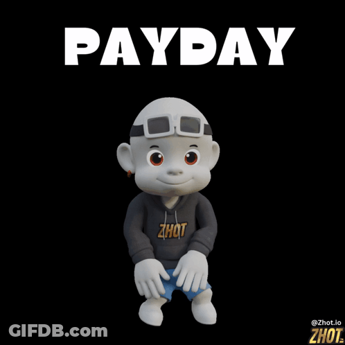 Cat Holding Money It's Payday GIF