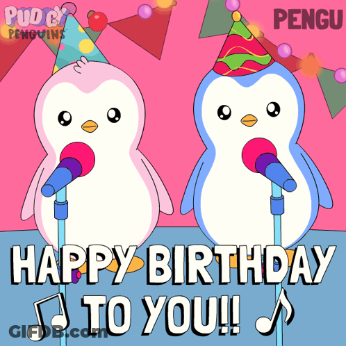 Cat Holding Party Hat Happy Birthday Eileen GIF
