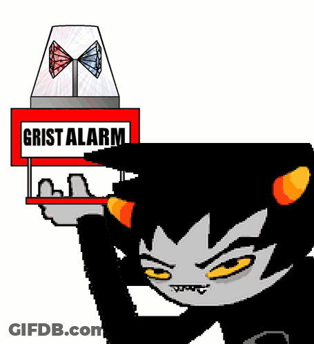 Cat Holding Sign Saying Grist Alarm GIF