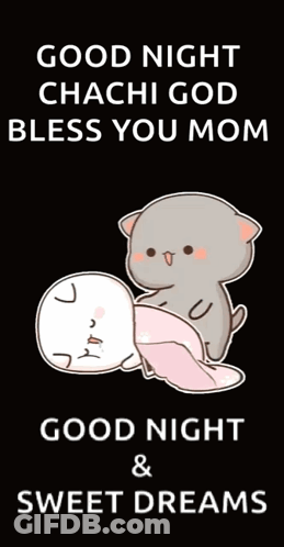 Cat Holding Sleeping Cat Good Night GIF