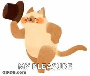 Cat Holding Top Hat GIF