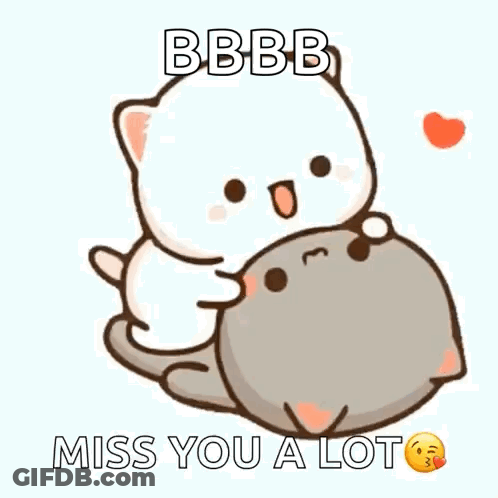 Cat Hugging Another Miss You A Lot GIF