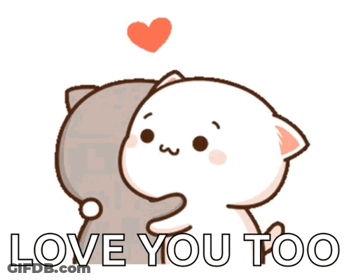 Cat Hugging Another With Love You Too GIF