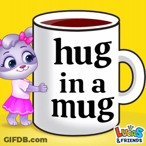 Cat Hugging Hug Mug GIF