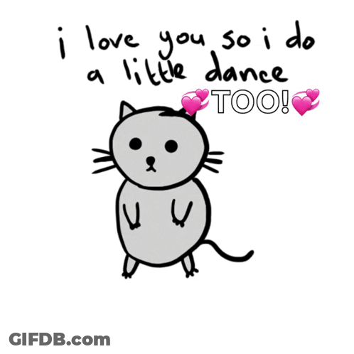 Cat I Love You So I Do A Little Dance Too GIF