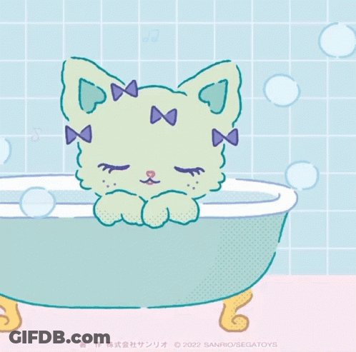 Cat In Bathtub 2022 GIF