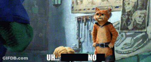 Cat In Cape In Front Of Hulk Saying Uh No GIF