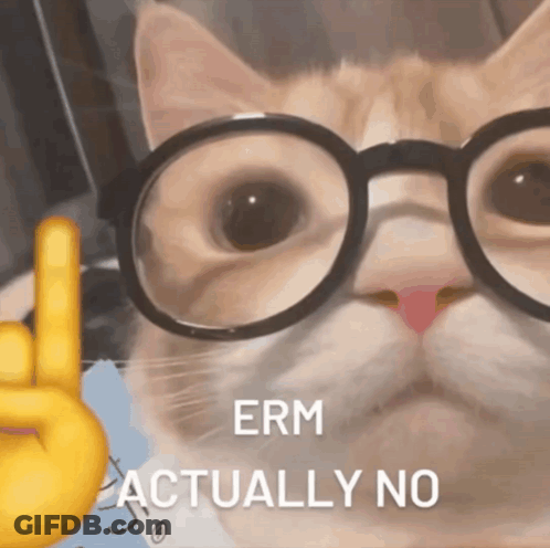 Cat In Glasses Giving Middle Finger GIF