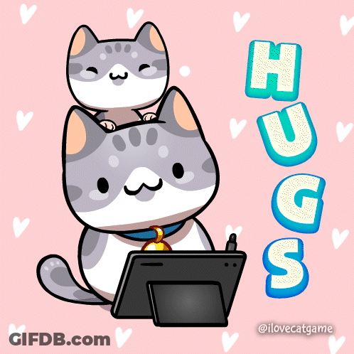 Cat In Heart Saying You Found A Way Into My Heart GIF