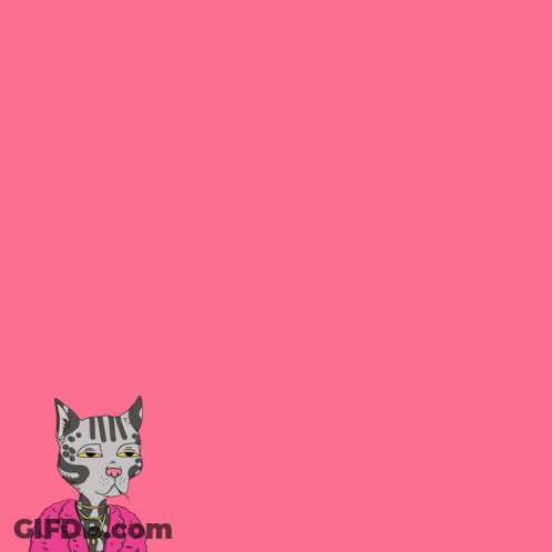 Cat In Pink Coat Surrounded By Money GIF