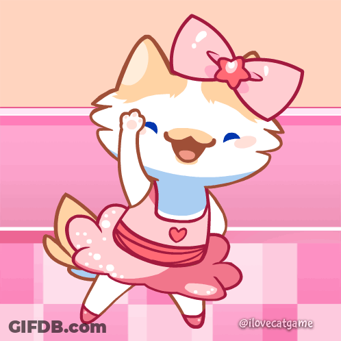 Cat In Pink Dress GIF