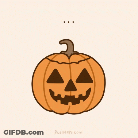 Cat In Pumpkin Saying Boo GIF
