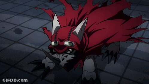 Cat In Red Cape And Goggles Crawling GIF