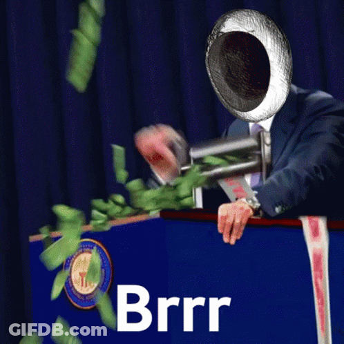 Cat In Suit Holding Gun Saying Brrr GIF