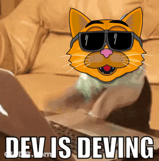 Cat In Sunglasses Sitting At Laptop Dev Is Deving GIF