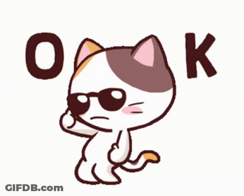 Cat In Sunglasses Thumbs Up Saying OK GIF