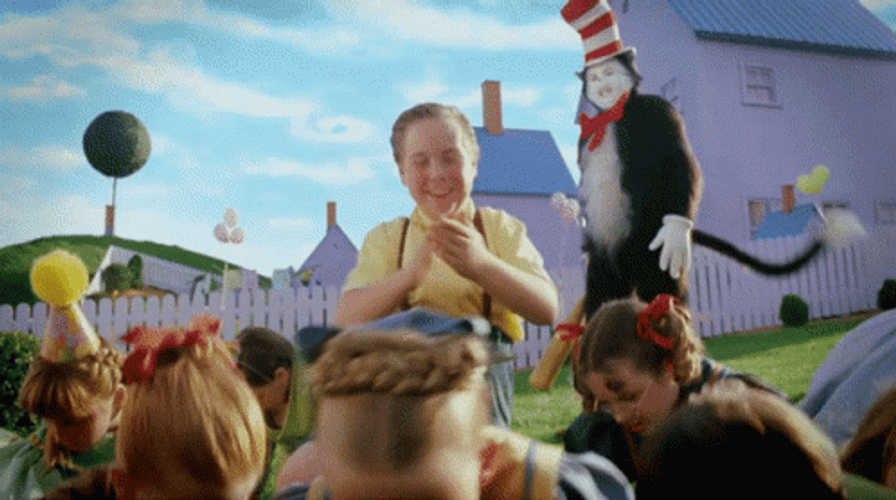 Cat In The Hat Baseball Bat GIF