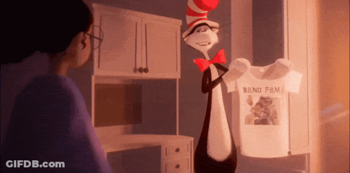 Cat In The Hat Holding Band Fam Shirt GIF