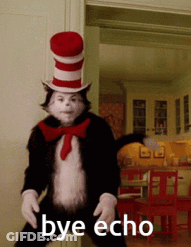Cat In The Hat Says Bye Echo GIF