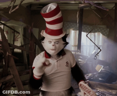 Cat In The Hat White Shirt Letter O GIF
