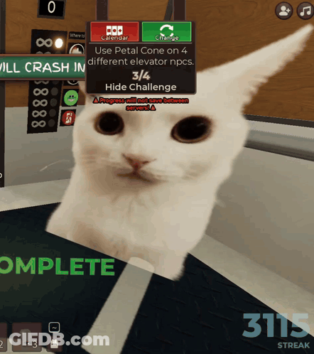 Cat In Video Game With Number 3115 GIF