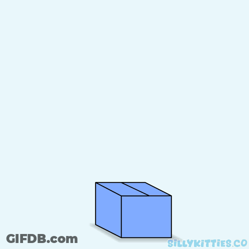 Cat Jumping Out Of Box Saying April Fools GIF