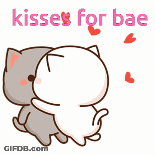 Cat Kissing Another Cat Kisses For Bae GIF