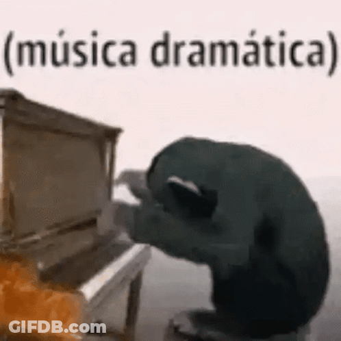 Cat Kneeling At Piano Playing Music GIF