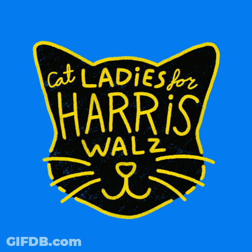 Cat Ladies For Harris Walz GIF