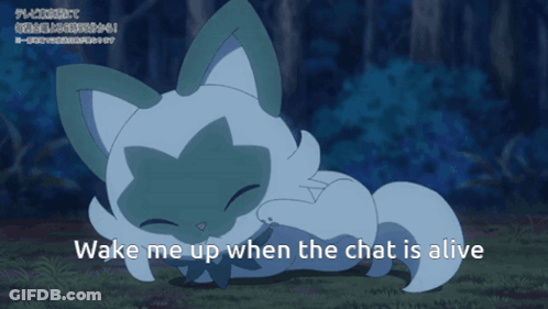 Cat Laying Down Wake Me Up When The Chat Is Alive GIF