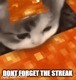 Cat Laying With Orange Block On Head GIF