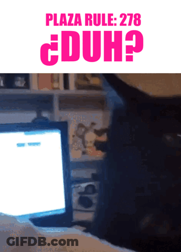 Cat Looking At Computer On Plaza Rule 278 Poster GIF