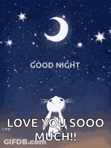 Cat Looking At Moon Saying Good Night GIF