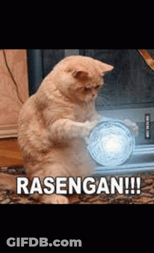 Cat Makes Rasengan Funny GIF