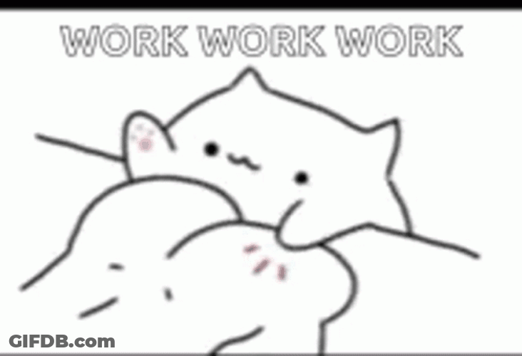 Cat Meme Work Work Work GIF