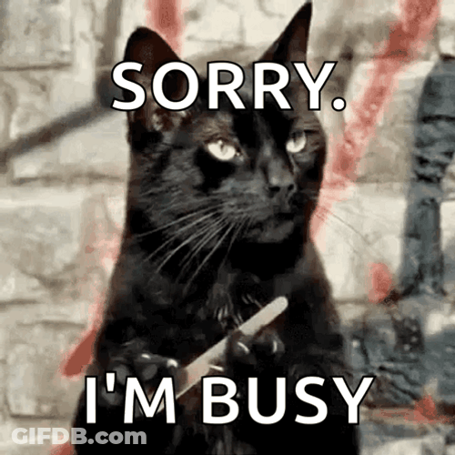 Cat Nail File Sorry I'm Busy GIF