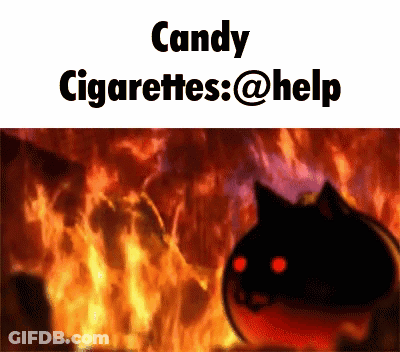 Cat On Fire Candy Cigarettes Ad GIF
