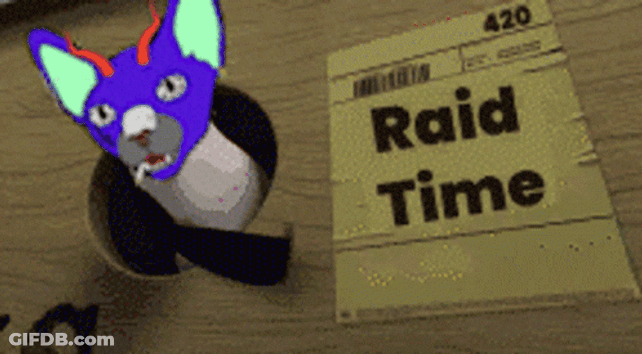 Cat On Penguin Raid Time GIF